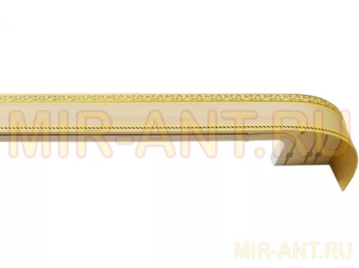 240см карниз ЕСЕНИН СЕРЕБРО 3х рядный с декор. планкой 70мм КОТО гл. в инд. уп. ультракомпакт