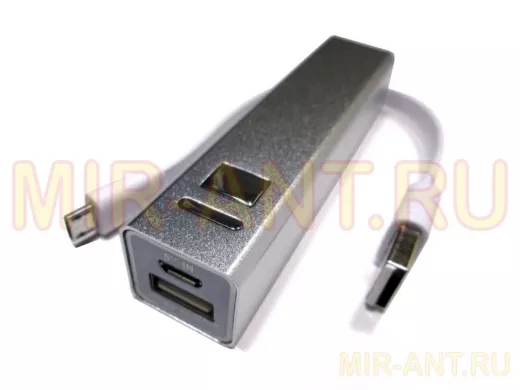 Внешний аккумулятор  2600 mAh, SHP-2180, с USB проводом (факт 1500мА/ч)