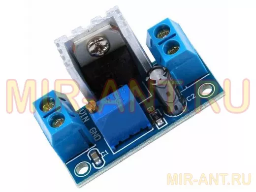 Модуль DC-DC понижающий вход 4.5  40 В выход 1.2  37 В с регул. до 2А на LM317  "BP-16921"