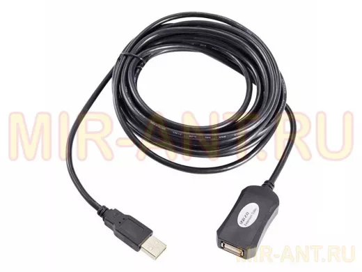 Кабель удлинитель активный USB   5метров  Шнур USB A штекер / USB A гнездо 5м (класс 2.0)