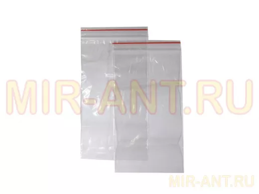 Пакет с защёлкой (замком)  100х180мм "PKT-17122" грипперы с застёжкой Zip-Lock (цена за 1шт)
