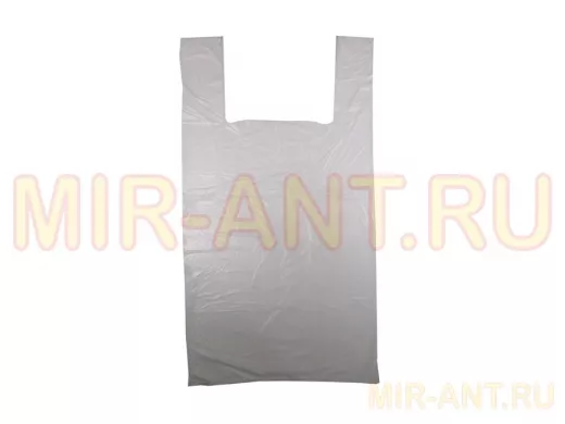 Пакет майка ПНД 30х16х60 16мкм белая  (100шт./уп) (цена за 1шт)
