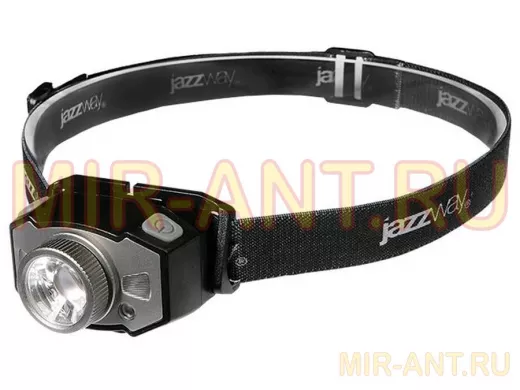 Фонарь  Jazzway AccuH1- L5WZ-bk, чёрно-серый ( фонарь налобный зуммитруемый, с литий-полимерным акку