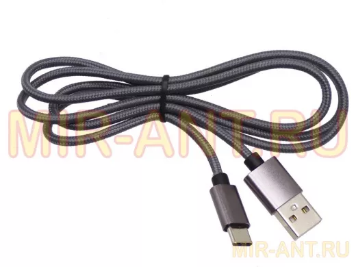 .Шнур шт-Type-С x шт-USB (USB3.1) 1,0м кабель в оплетке APH-481-1.0-C