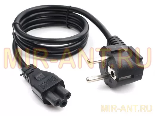 Кабель питания 1,0м для ноутбуков, аудио/видео техники  Cablexpert PC-186-ML12-1M, Schuko- C5, 10А