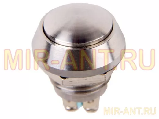 Кнопка  антивандальная диаметр 12мм  Б/Фикс (2с винт) (ON)-OFF сфера  REXANT