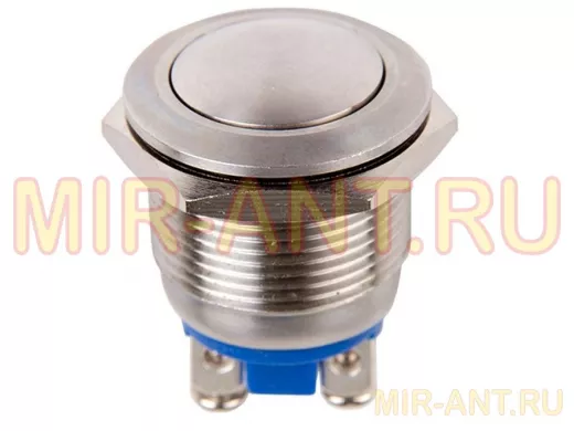 Кнопка  антивандальная диаметр 19мм  Б/Фикс (2с винт) (ON)-OFF сфера  REXANT