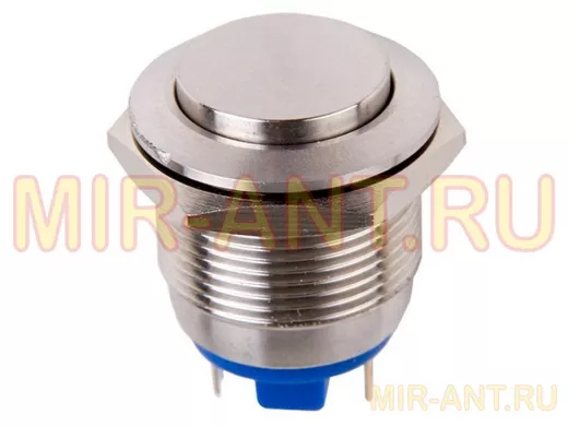 Кнопка  антивандальная диаметр 19мм  Б/Фикс (2с) (ON)-OFF выпуклая  REXANT