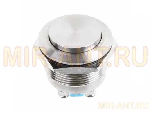 Кнопка  антивандальная диаметр 22мм  Б/Фикс (2с винт) (ON)-OFF вогнутая  REXANT