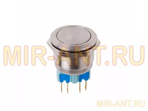 Кнопка  антивандальная диаметр 22мм  Б/Фикс (4с) (ON)-OFF плоская  REXANT