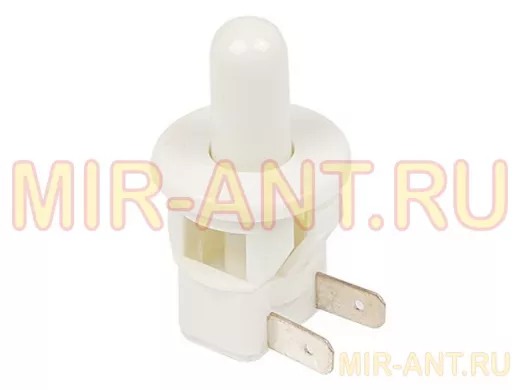 Выключатель-кнопка 250V 2.5А (2с) ON-(OFF)  Б/Фикс  белый (мебельная)  REXANT