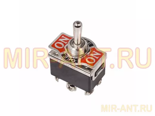 Тумблер 250V 10А (6c) ON-OFF-(ON) двухполюсный  REXANT