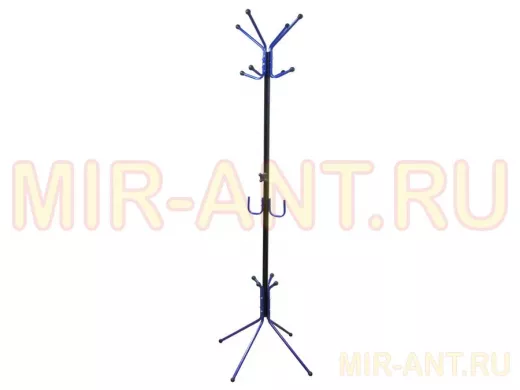 Вешалка напольная "VENAP-3 FORCE" ЧЁРНЫЙ/СИНИЙ разборная 8 крючков сверху и 2 крючка под сумки
