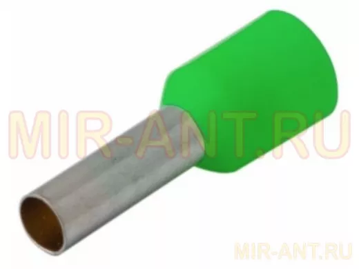Наконечник штыревой втулочный изолированный зеленый  (CE 060012 ) REXANT