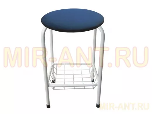 Табурет с подставкой для ног и корзинкой для вещей 