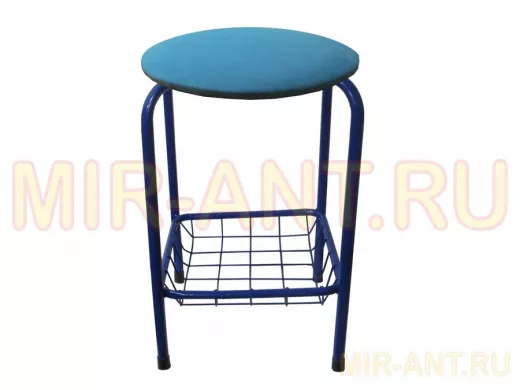 Табурет с подставкой для ног и корзинкой для вещей 