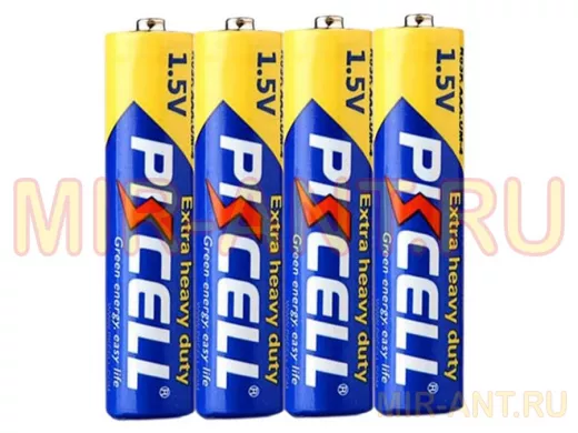 Солевой элемент питания PKCELL R03P-4S-4 тип - AAА 4 шт пленка, цена за 4шт