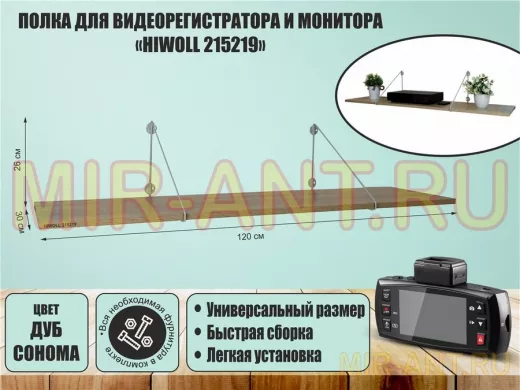 Полка для видеорегистратора и монитора 