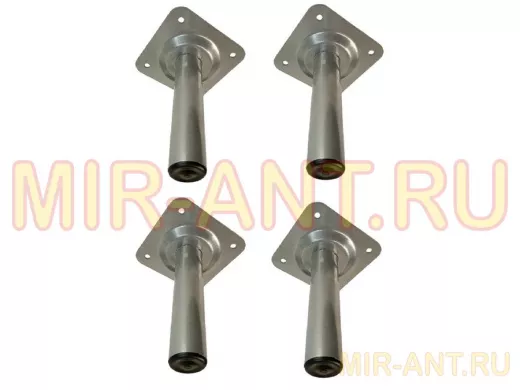 Прочная стальная ножка для стола, подставки, высота  15 см, серая, 4шт, диаметр 32мм 