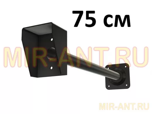 Стальной защитный козырек для кнопок выхода с вылетом от стены 75см 