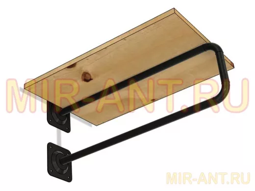 Гардеробная система для плечиков с полкой 35х54см, вылет 60см 