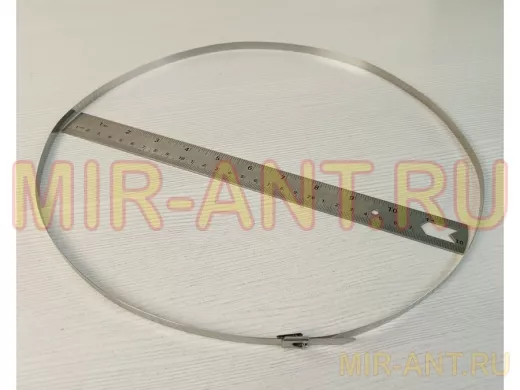 Хомут нержавейка 8х1000мм "ABIKREP-216889" для столбов прямоугольных и круглых диаметром до 300мм