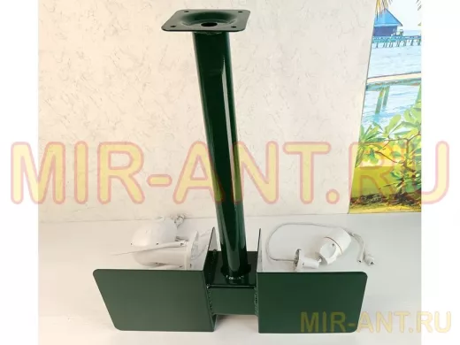 Кронштейн для двух камер и прожекторов "HIWOLL-5520GN-216956" зелёный, бокс, козырьки, к стене