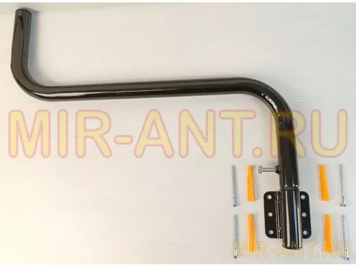 Кронштейн антенный поворотный, вылет 55 см, вверх 23 см "PROFIKRON-217024" черный, диаметр 32мм