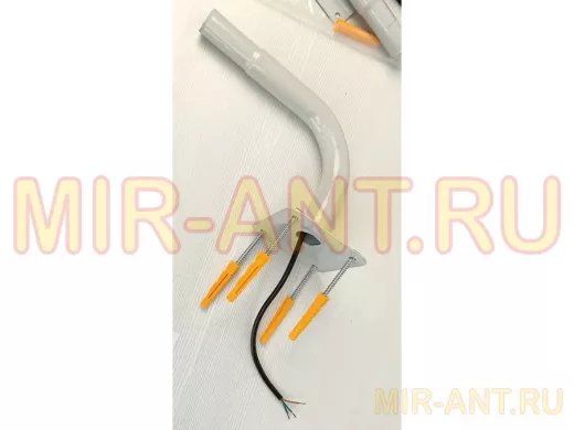 Кронштейн антенный, вылет 0,16м, вверх 0,23м, обжата 6см "PROFIKRON-217255" серый, диаметр 32мм