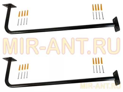 Сушилка для белья под веревки, 2 кронштейна, длина 100см, вылет 30см 