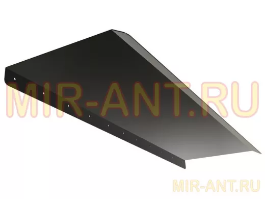 Козырёк для защиты электрощита от дождя "POHER-217433" черный, ширина 120 см, вылет 40 см,сталь 2 мм