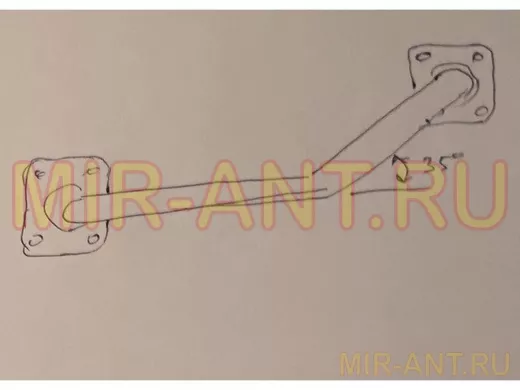 Поручень, угол 35гр, левый, 80см 