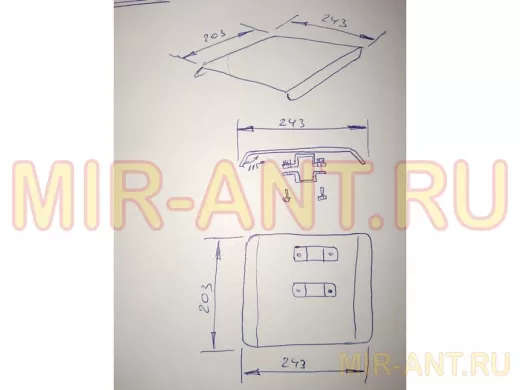 Козырёк для прожектора на круглую трубу 32мм 
