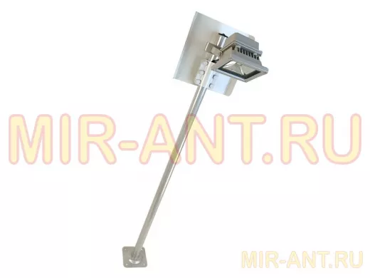 Кронштейн с козырьком для прожектора к стене, вылет 1 метр, диаметр 32мм 