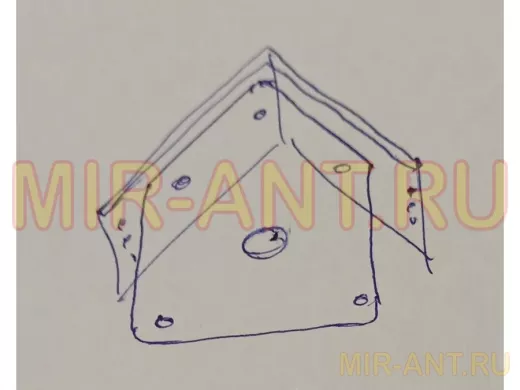 Кронштейн с козырьком для камеры 