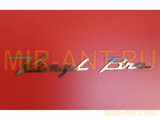 Зеркальная нержавеющая модель 1мм "НержПерсона-218146" фраза Vinil Bro