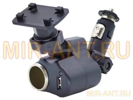 Автодержатель  Орбита TD-038 (универсальное)  крепление в прикуриватель + USB