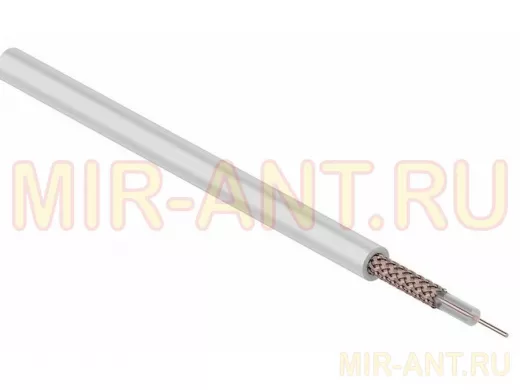 РК-75-3-32А кабель коаксиальный 75 Ом, (бухта 300м), белый  REXANT
