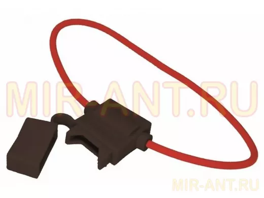 Держатель предохранителя типа стандарт прямоугольный черный REXANT