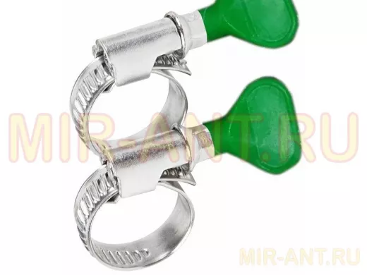 Хомут червячный цинк  40-60 мм с ключом W "ABI-27463"