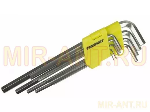 Набор шестигранников 9 предметов 1,5-10 мм экстра-длинные HEX