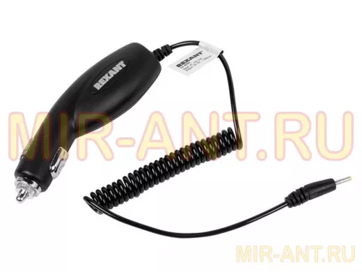 Автозарядка в прикуриватель шт DC (male) 0.7х2.5 мм REXANT