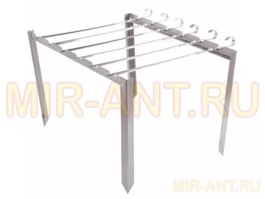 Подставка под шампура с 6 шампурами в чехле СОКОЛ