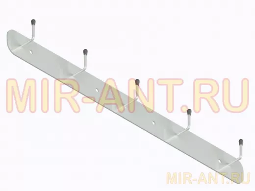 Кронштейн "CALENDARINO-1" для перекидного календаря, длина 0,5метра, 5-ть крючков, шаг 110мм, белый