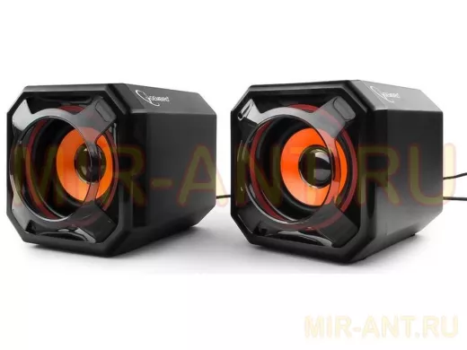 Акустика  Gembird SPK-405,излучатели, черный, 5 Вт,акустич. система 2.0 регулятор гром., USB-питание