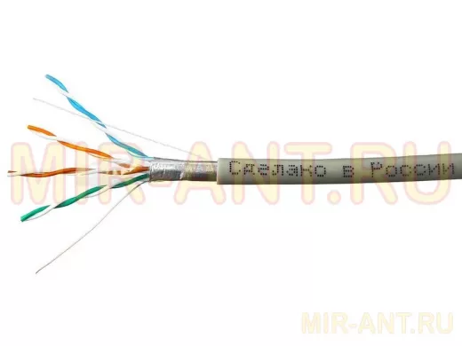 Кабель SkyNet Light FTP indoor 4x2x0,46, медный, FLUKE TEST, кат.5e, однож., 100 м, box, серый CSL-F