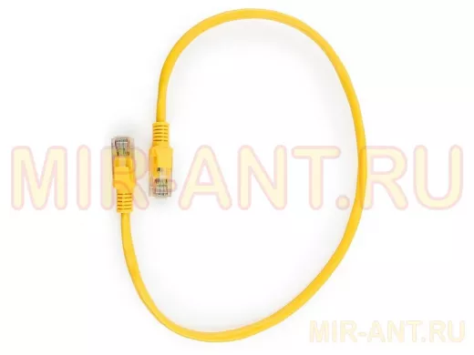 Патч-корд Cablexpert PP10-0.25M/Y кат.5e, 0.25 м, литой, медный UTP,многожильный (желтый) PP10-0.25M