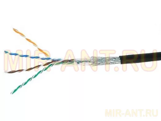 Кабель Cablexpert, SFTP5e, 4 пары, 0.51 мм, медь, однож., экран, оплётка, 305 м, для внешней проклад