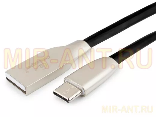 Шнур USB / Type-C Cablexpert CC-G-USBC01Bk-0.5M,AM/Type-C, серия Gold, длина 0.5м, черный