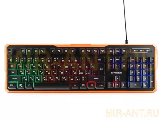 Клавиатура проводная GK-320G,USB,подсветка,код 